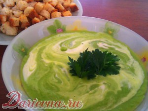  Суп с зеленым горошком.