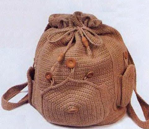 Рюкзак из текстильной пряжи. Связать рюкзак крючком из ленточной пряжи — пошагово с фото.