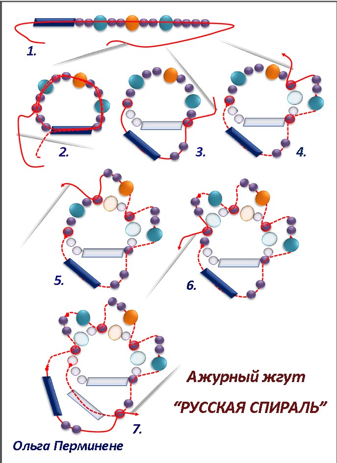 Из бисера спираль схема
