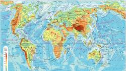 Mapa geograficzna półkuli zachodniej